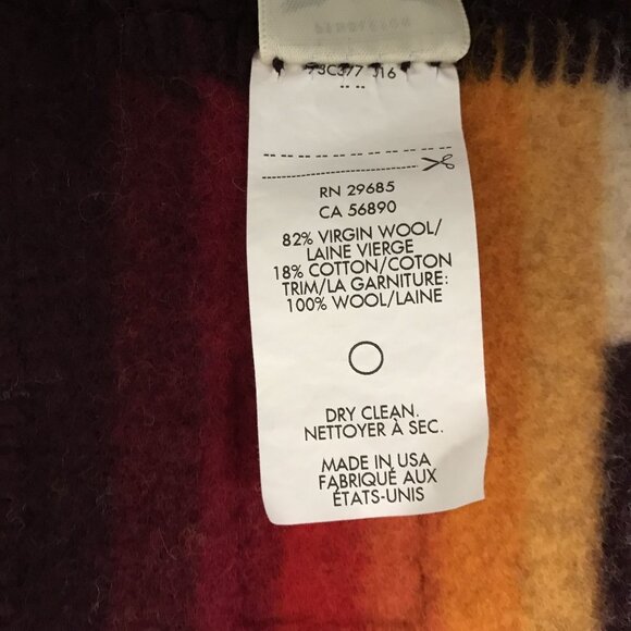 Pendleton Depuis 1863 Wool Blanket Aztec Southwestern Brown Orange 66" X 61" - Picture 6 of 9